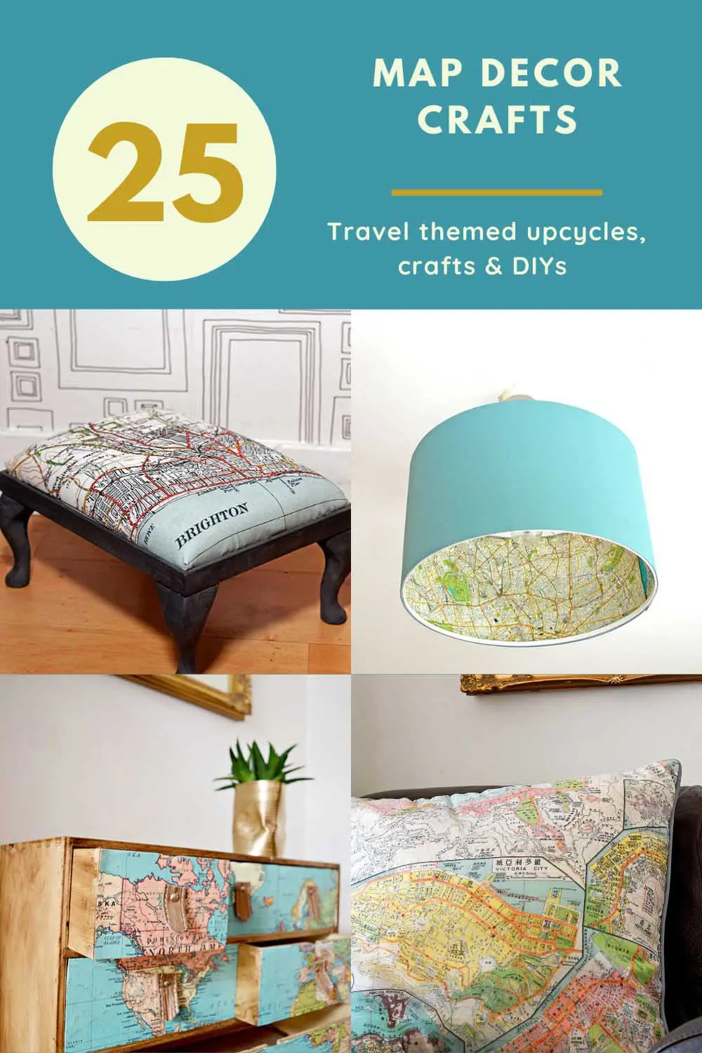 25 best map decor crafts