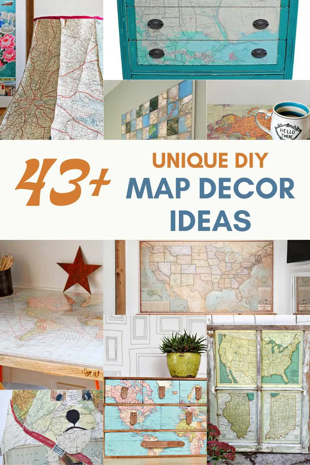 43 map decor ideas pin