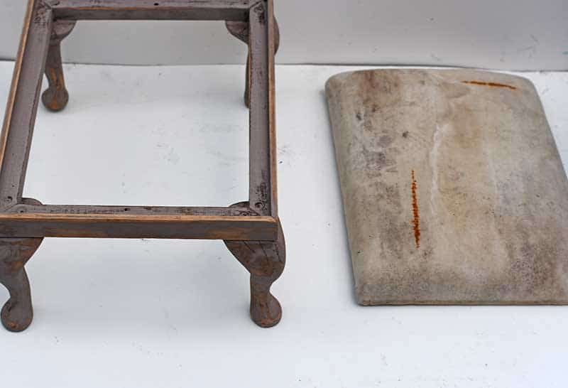 Dismantled footstool