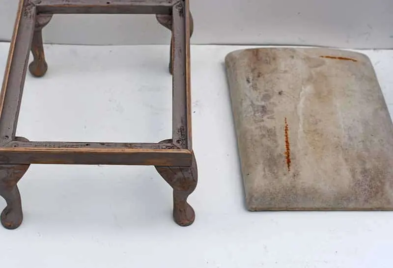Dismantled footstool