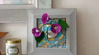 blue wall vase mantle