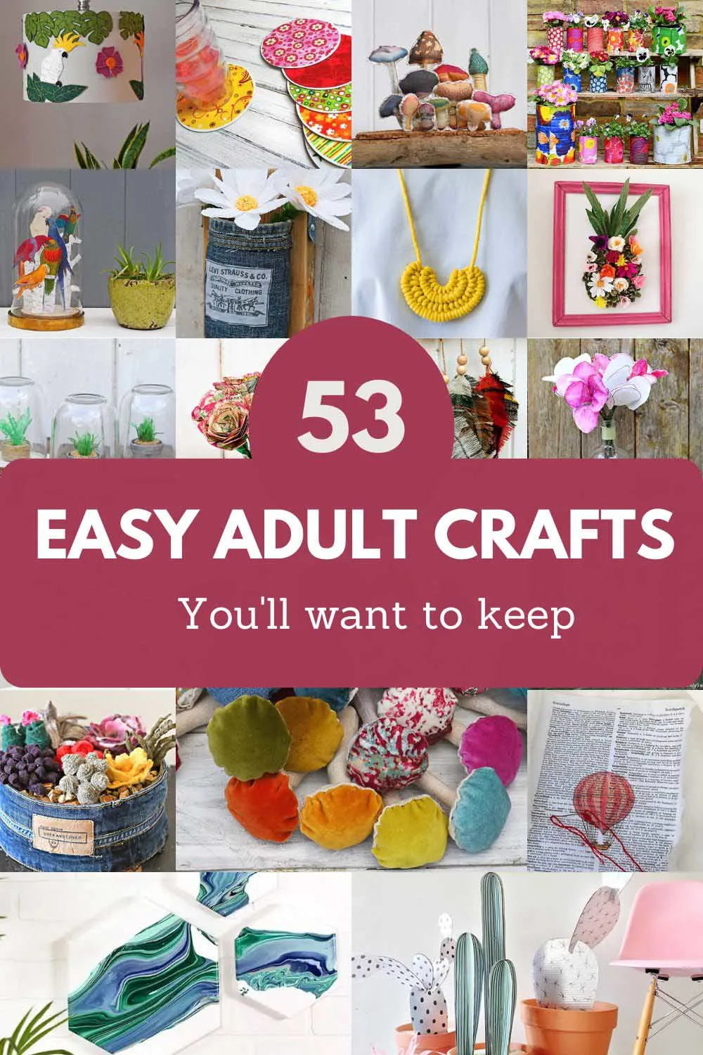 25 Fun and Easy Crafts For Adults  Arts and crafts for adults, Easy arts  and crafts, Diy crafts for adults