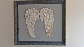 Map paper angel wings