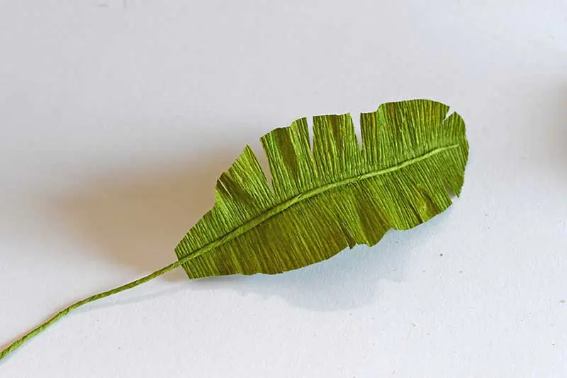 shaping the DIY tropical leaf 