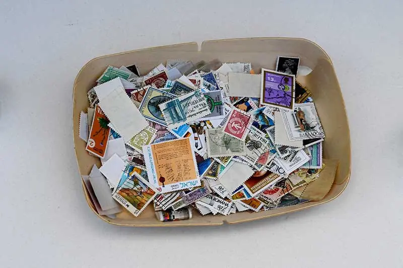 Mixed postage stamps