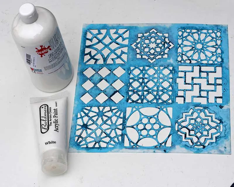 Moroccan stencil and paint