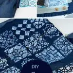 upcycled jeans table runner