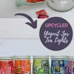 Upcycled yogurt jars