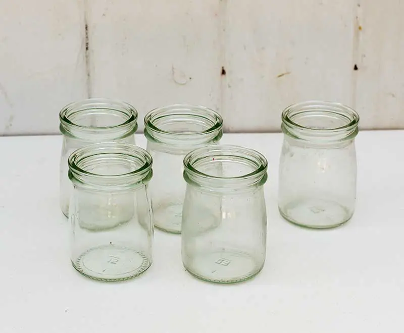 mini glass yogurt jars
