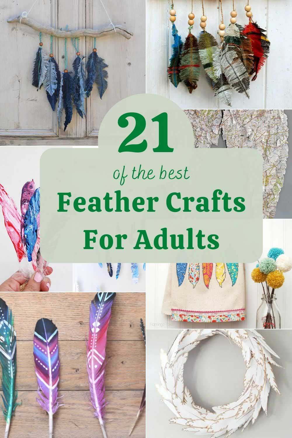 21 feather crafts for adults pin