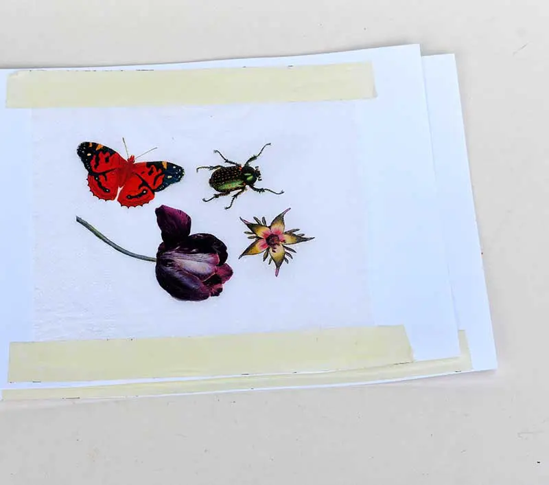 How to print onto paper napkins for decoupage