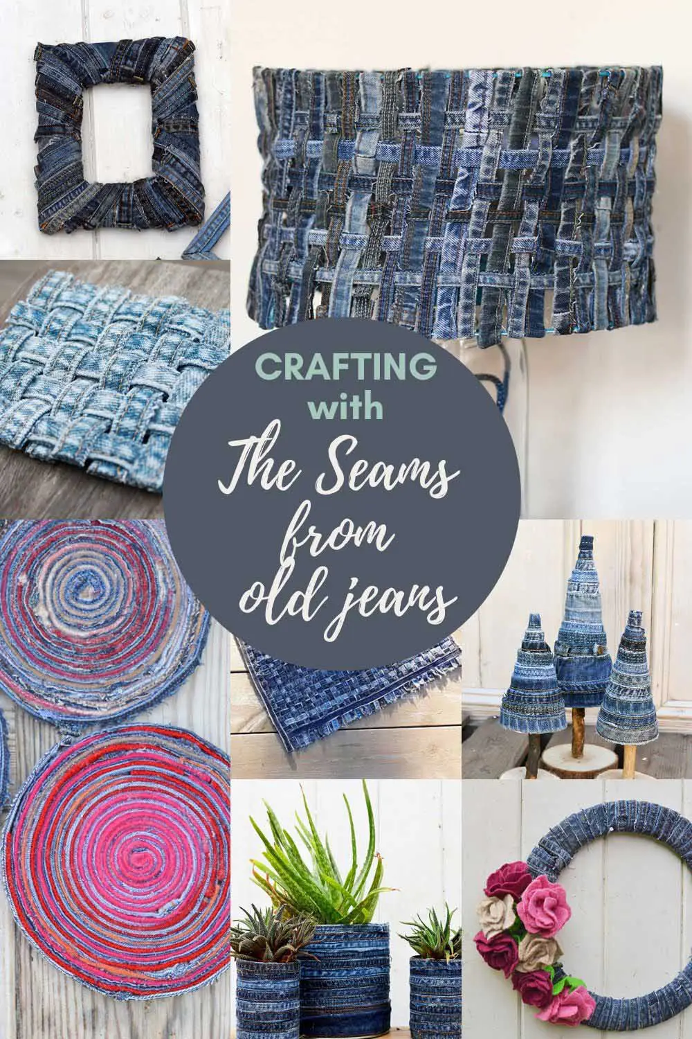 Repurposing old jeans seams