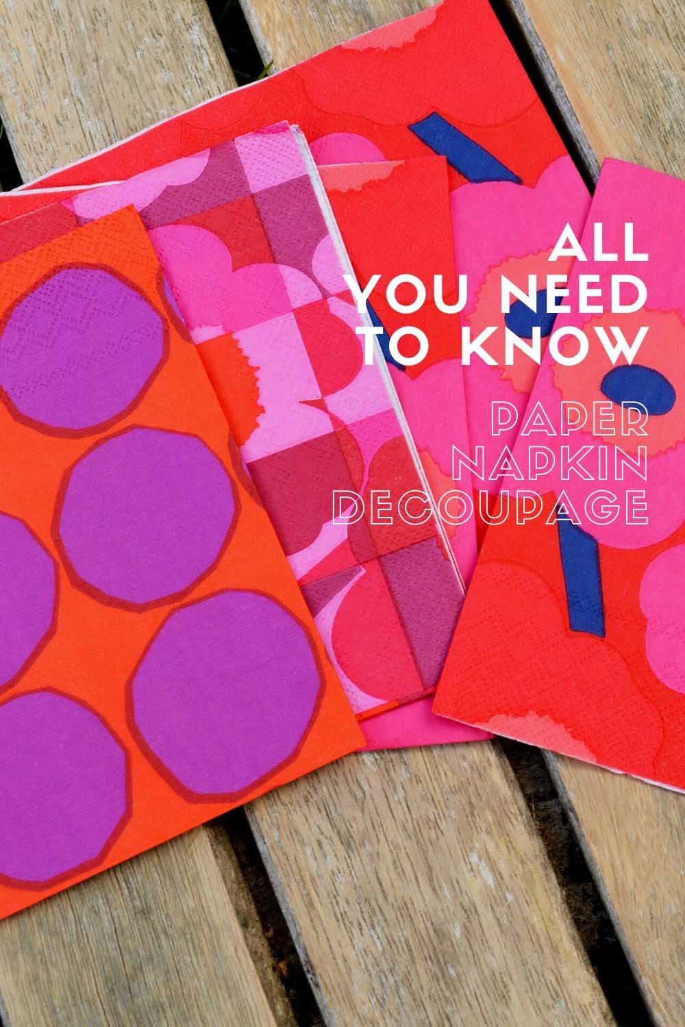 How to do Paper napkin decoupage