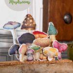DIY fabric mushroom display