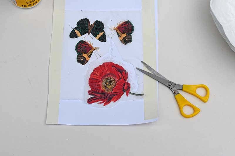 How To Make A Paper Mache Bowl With Decoupage - Pillar Box Blue