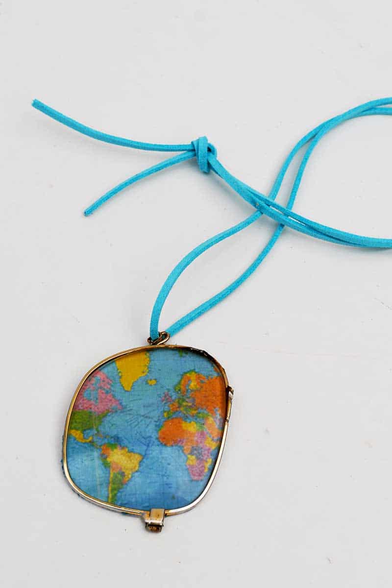 World map necklace