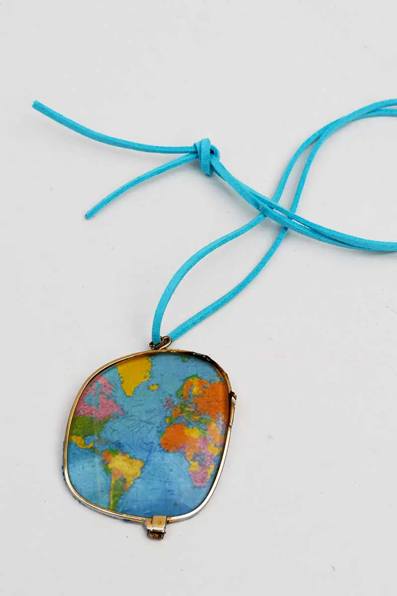 World map necklace