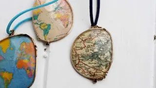 world map necklaces