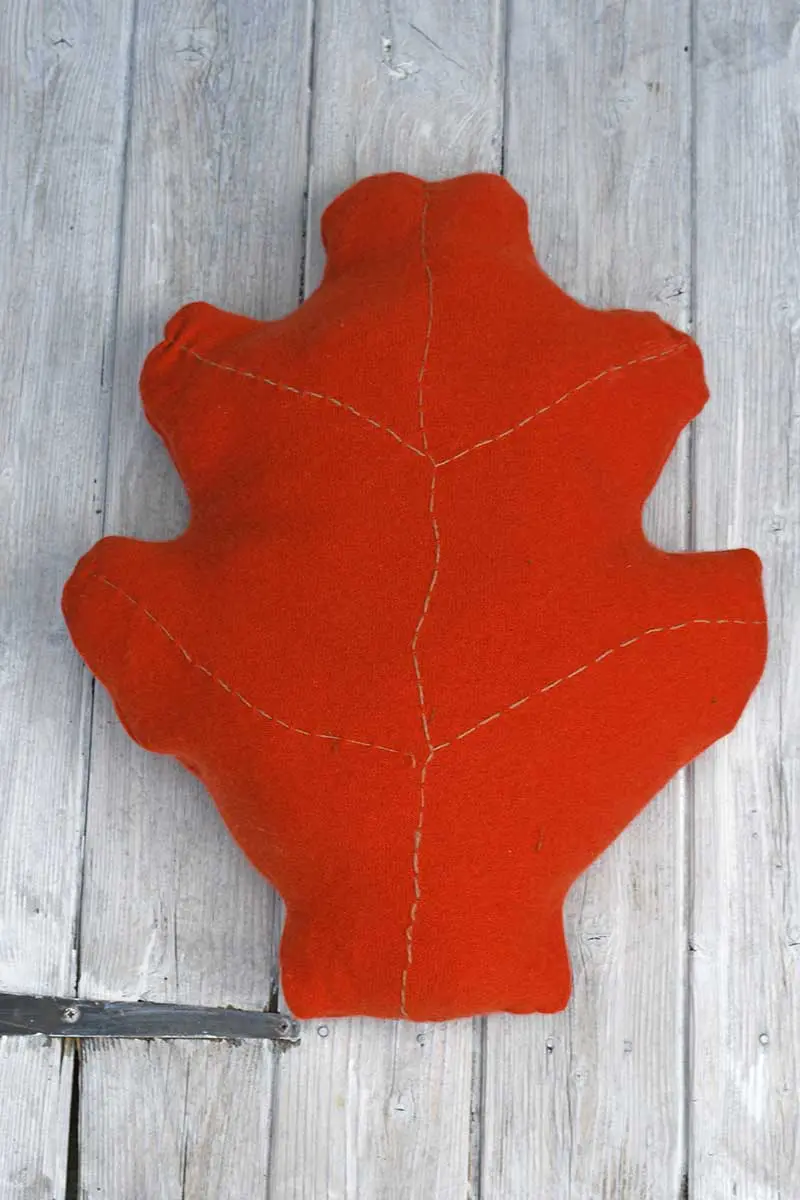 Oak leaf sweater pillows