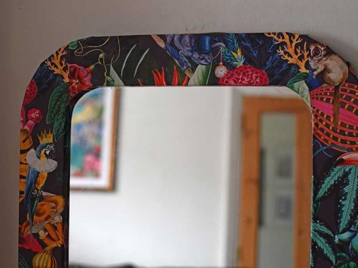 how to wallpaper a mirror