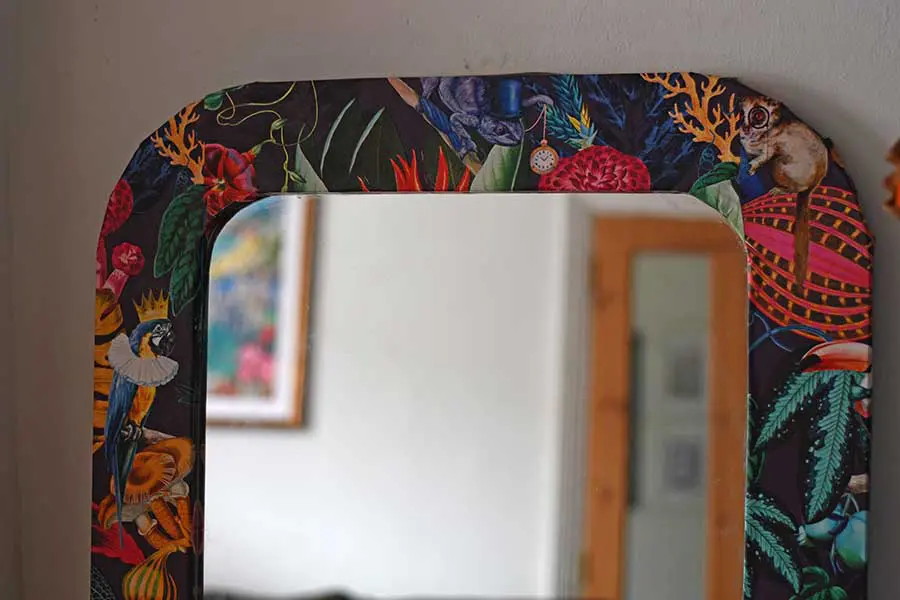 how to wallpaper a mirror