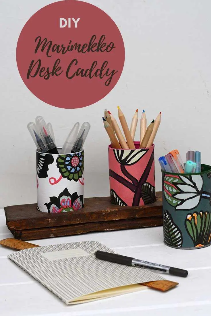 DIY Marimekko Desk Caddy