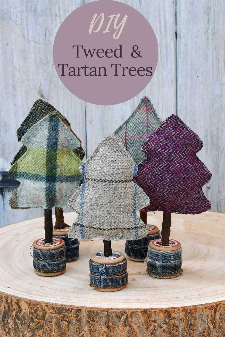 DIY_tweed_and_tartan_trees