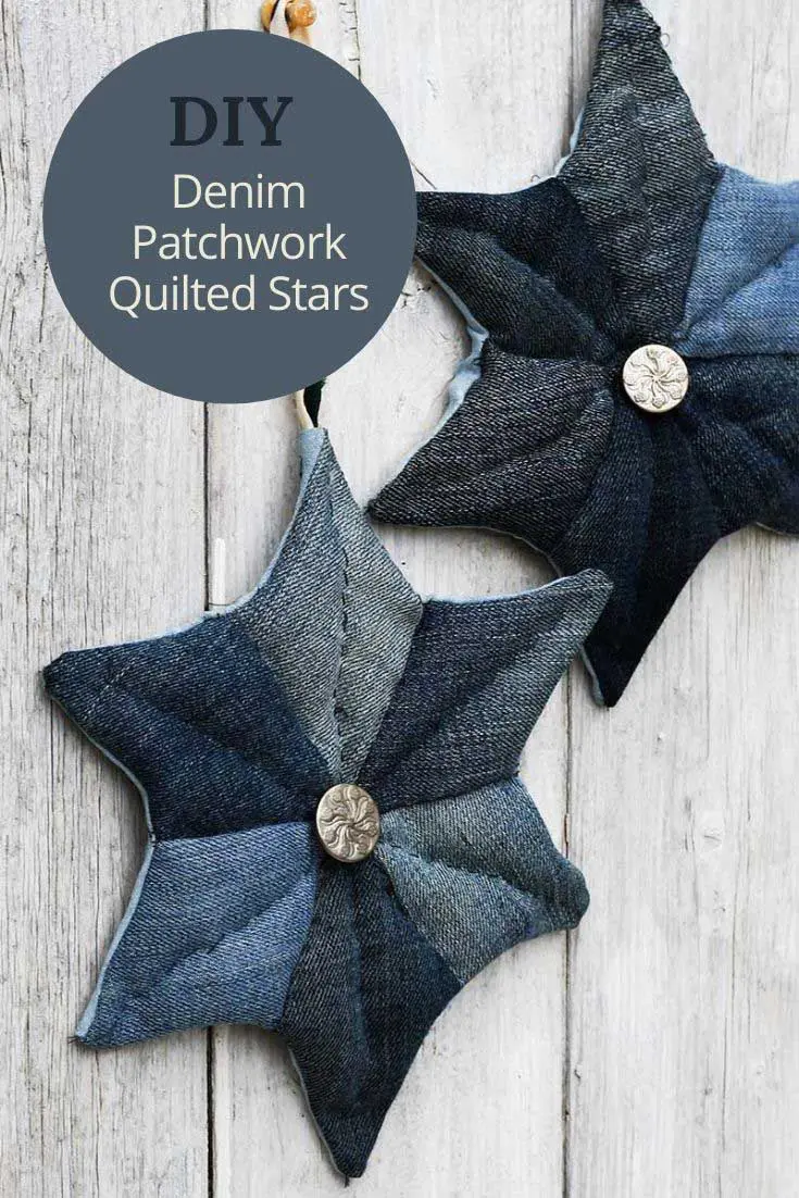 How_to_make_denim_patchwork_quilted_stars