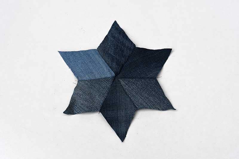 Denim patchwork star