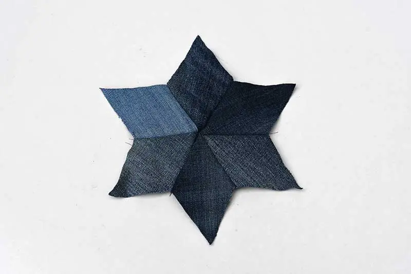 Denim patchwork star
