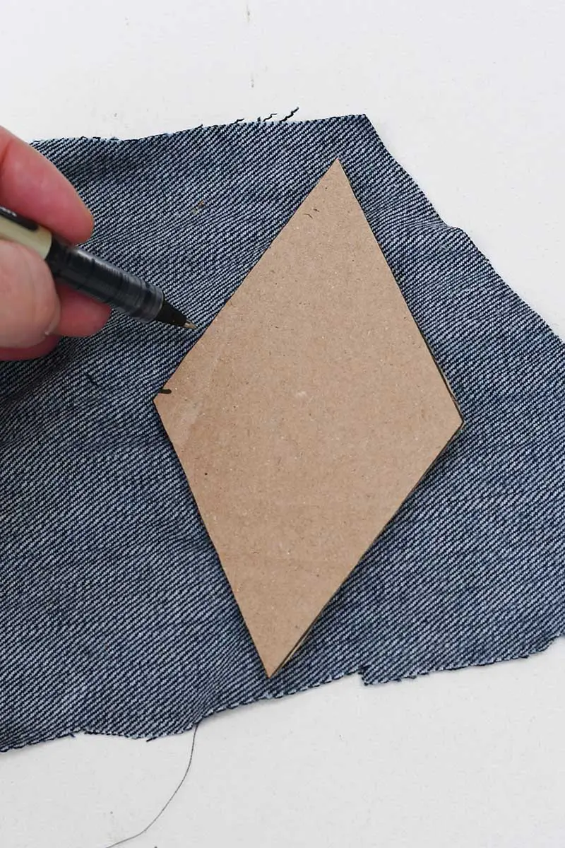 Drawing around diamond shape