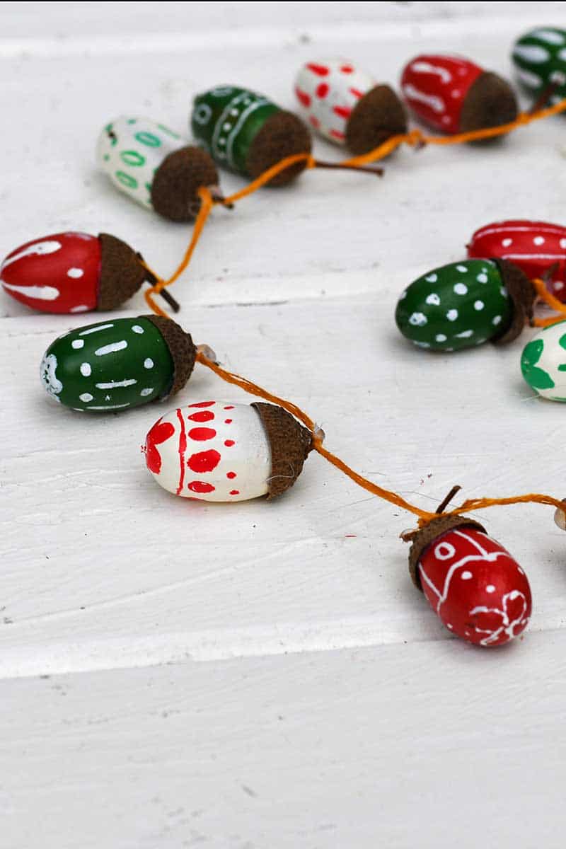 Acorn Christmas garland