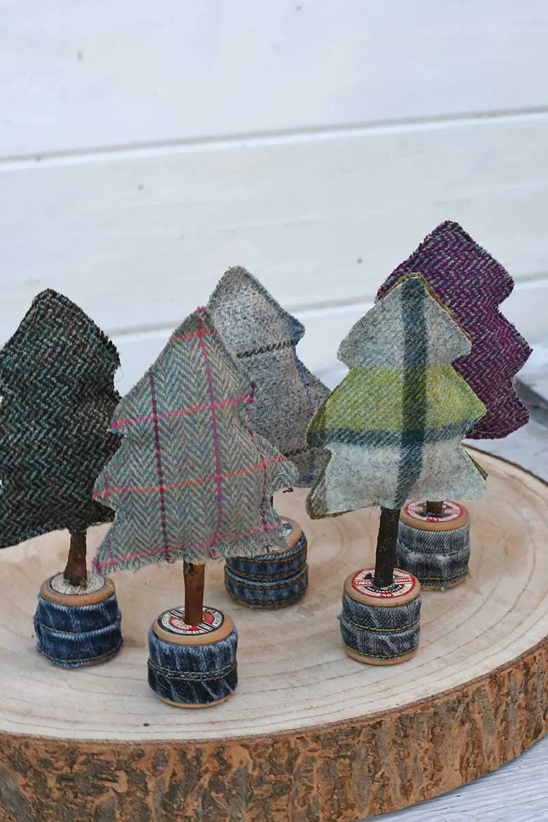 upcycled fabric forest