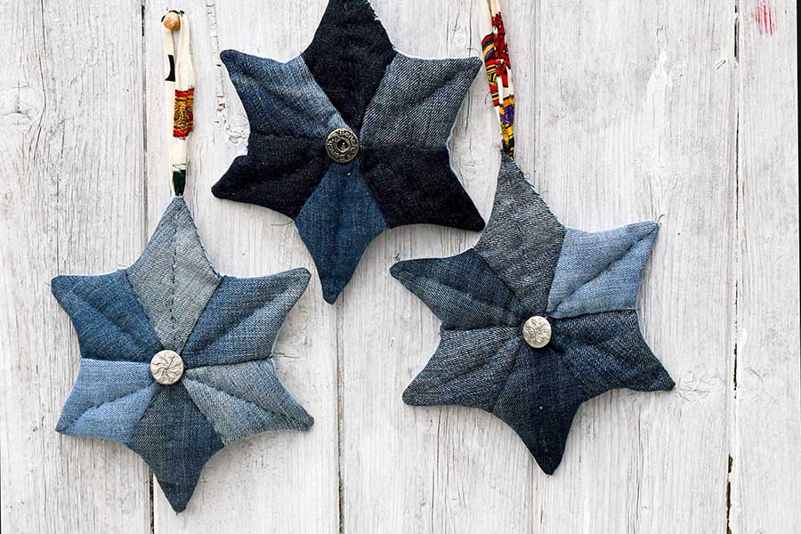 three_denim_patchwork_quilted_stars