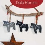 upcycled denim dala horse hanging