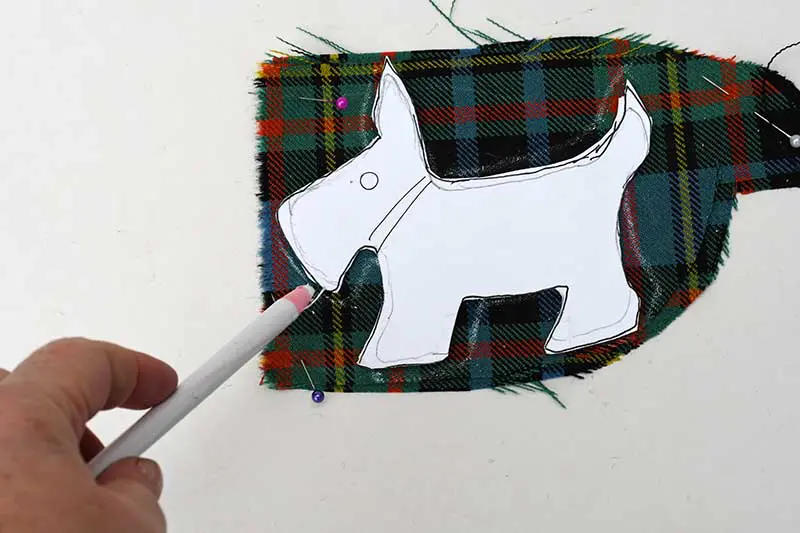 drawing around scottie dog template