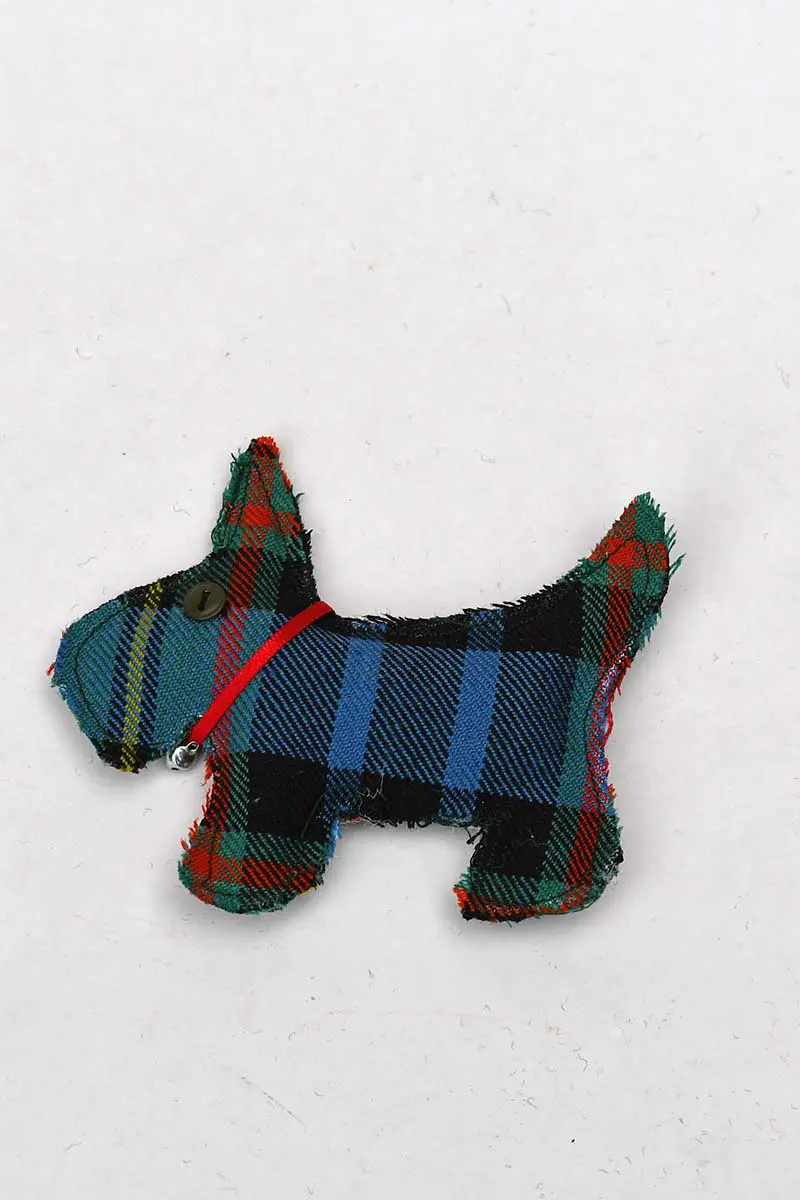 Tartan Scottie dog ornament