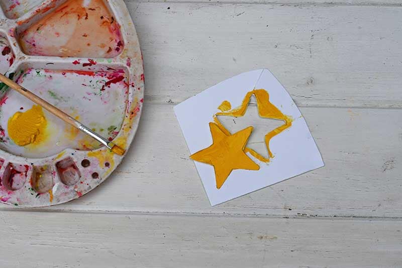 Making a star for large painted Christmas trees