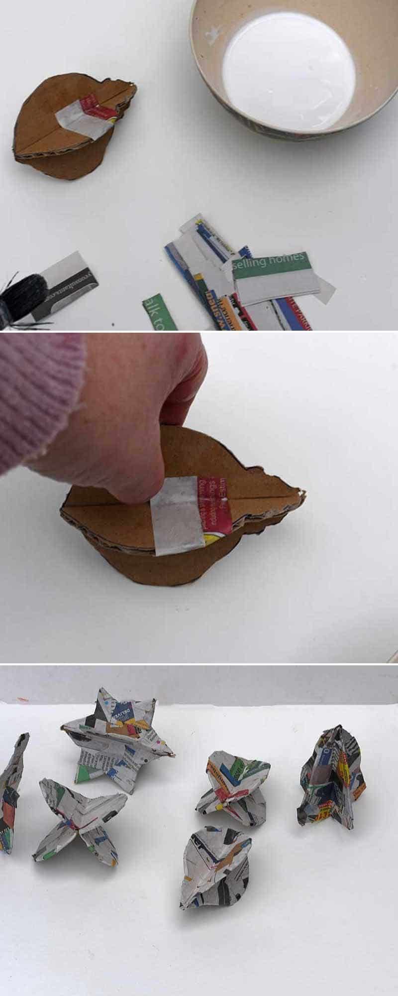 paper maching cardboard Christmas ornaments