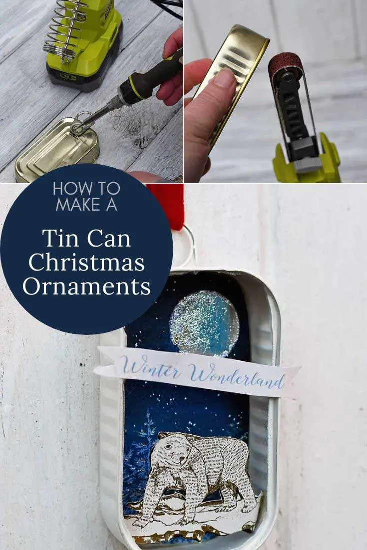 How to Make a tin can Christmas ornament