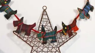 tartan scottie dog ornaments