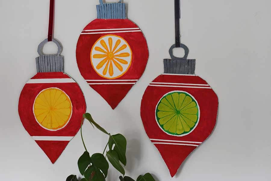 How To Make Giant Cardboard Christmas Tree Ornaments