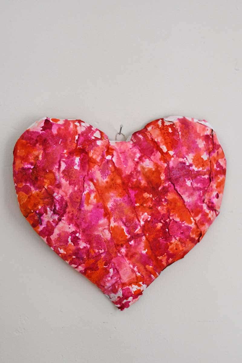 3D Paper Mache Heart 