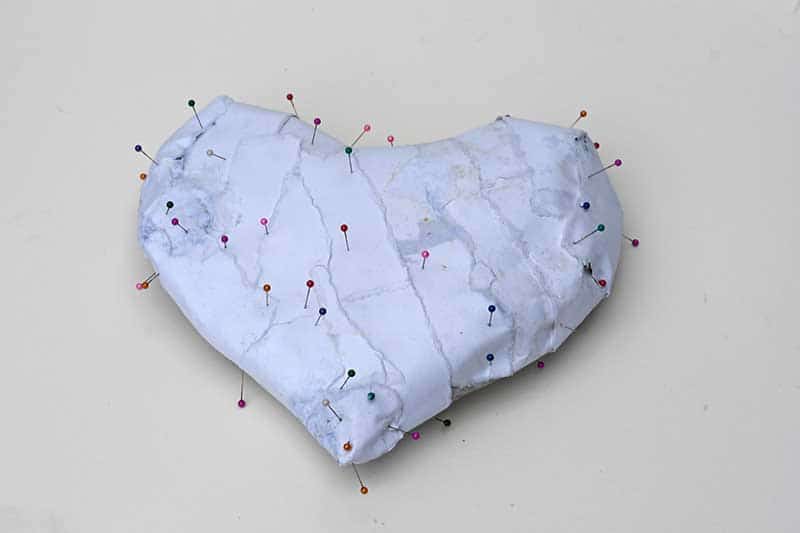 Brown Prohobb Paper Art 3D Heart Papier Mache 6x6x1,3cm