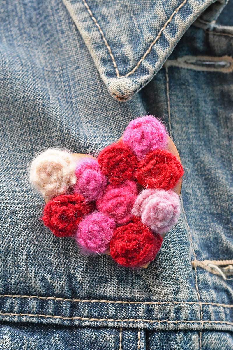 handmade felt brooch