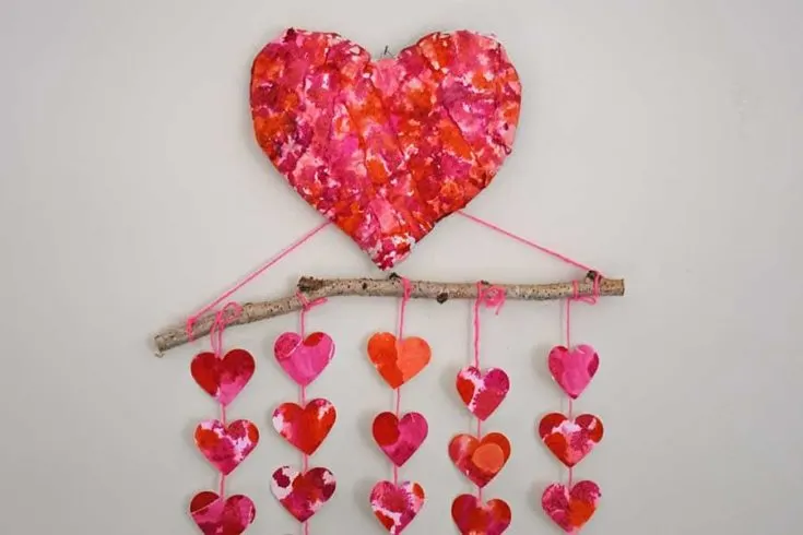 DIY Folded Paper Hearts For Valentine's Day