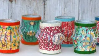 Mini Chinese Paper Lantern Tea light Jars