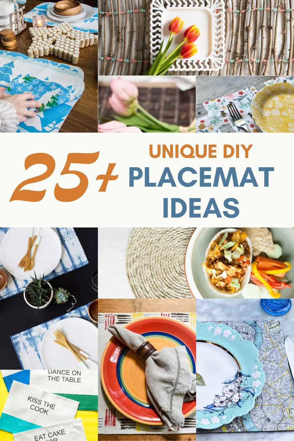 25 Great Ideas For Making Placemats for Your Tables - Pillar Box Blue