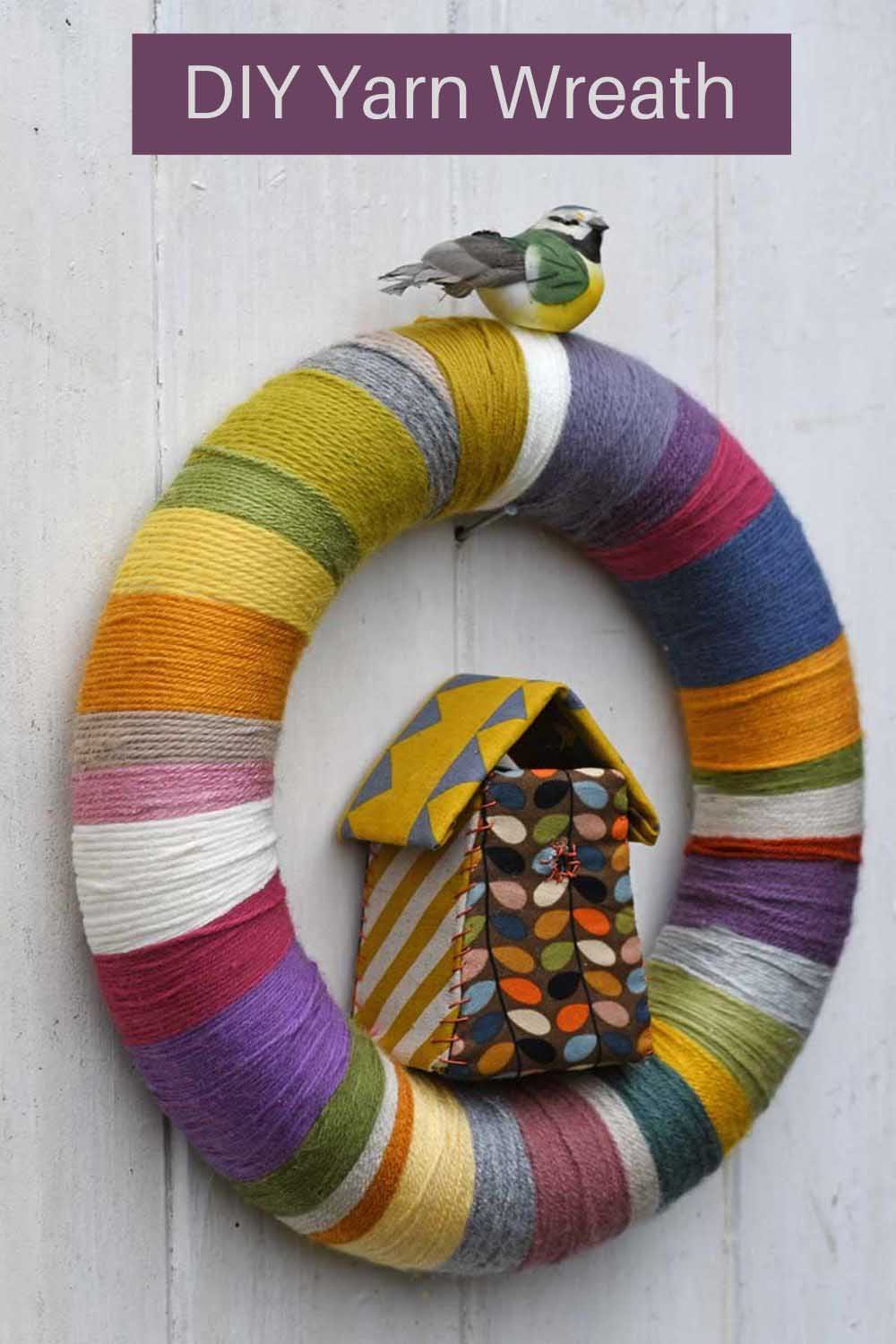 DIY yarn wreath