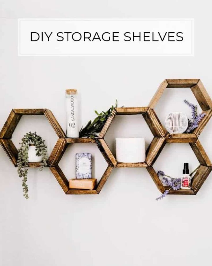 27 Of The Best Hexagon Crafts And Diys, Diy Honeycomb Shelves Cardboard